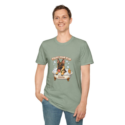 Bath Time Survivor – Personalized Dog Spa T-Shirt – Paw Spa Days Remembered