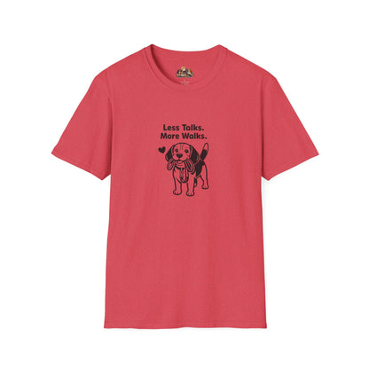 Beagle Less Talks. More Walks.  —  Black And White Minimalist Family Collection For Adult Dog Lovers