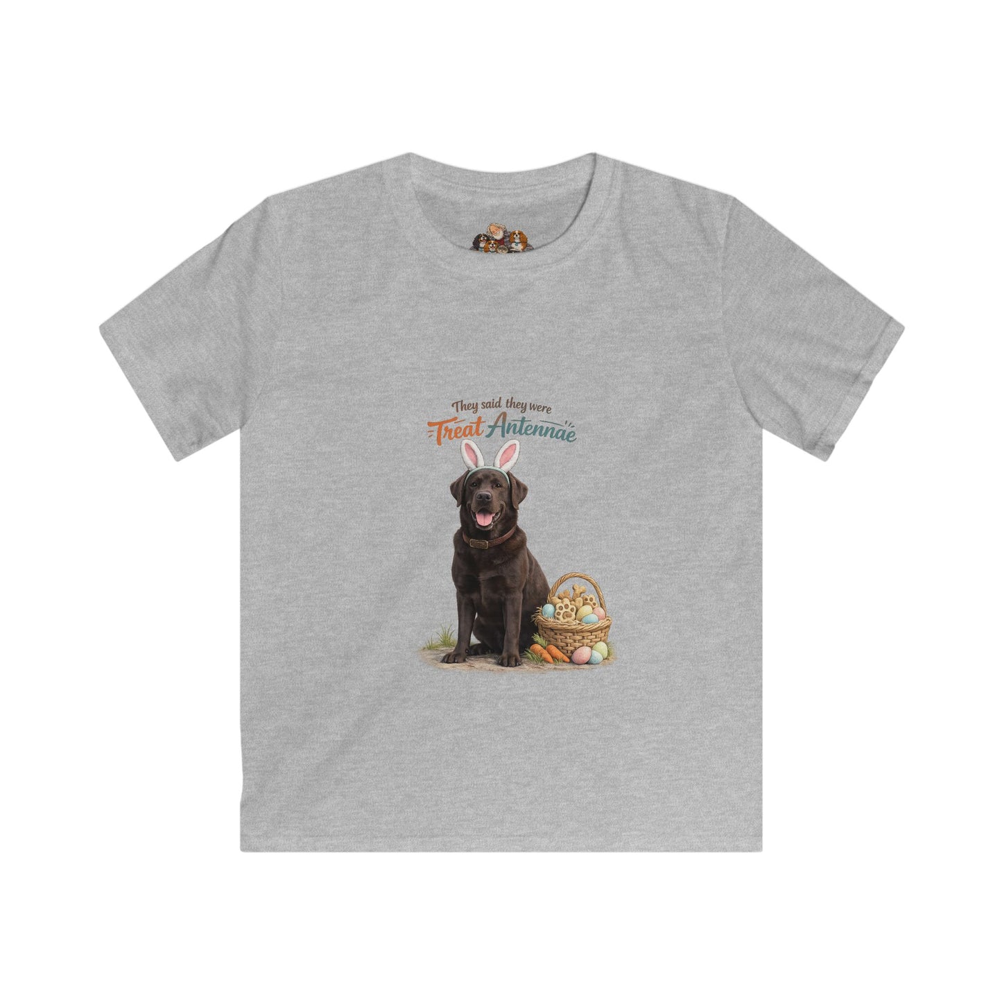 Choclolate Lab Treat Antennae™ — Youth Dog Lover Tee