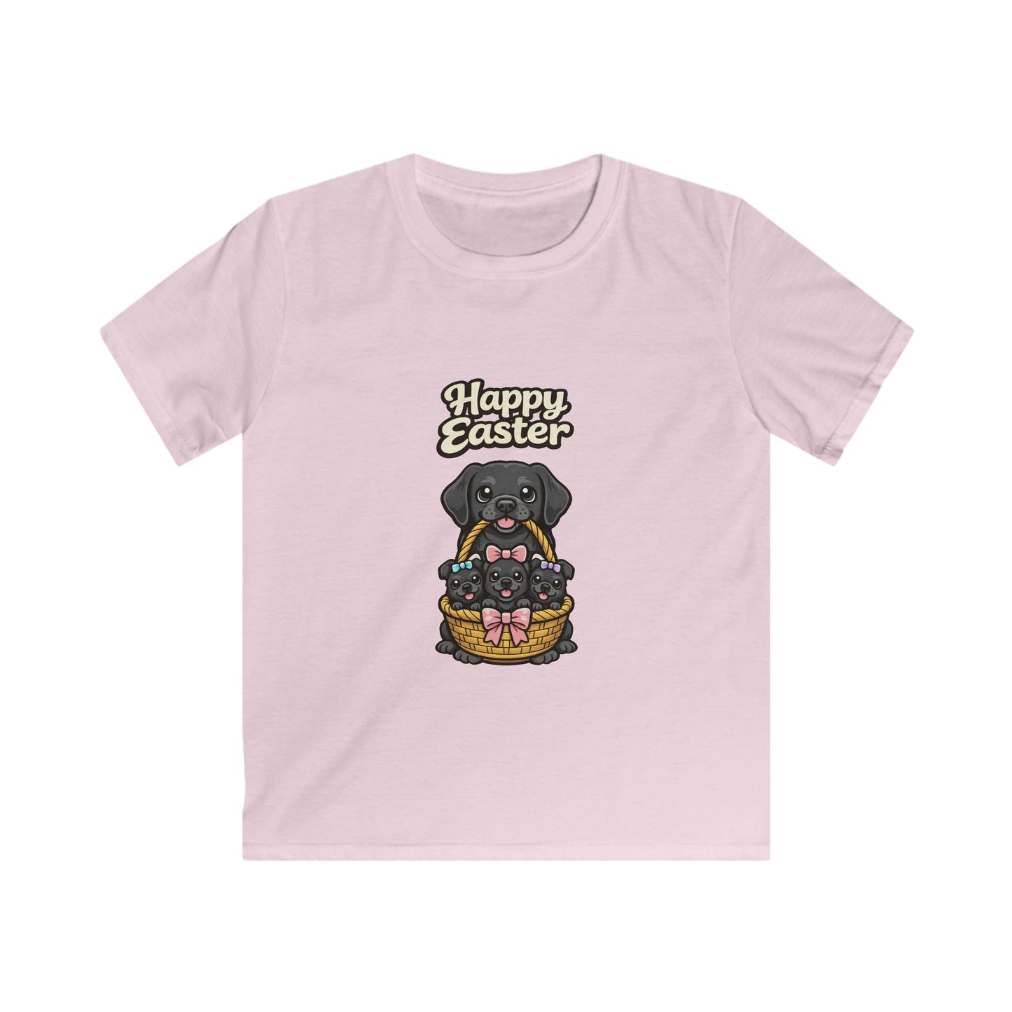 Black Labrador Retriever Family Happy Easter — Youth Dog Lover Tee