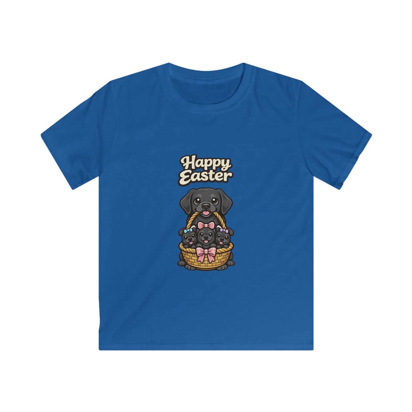 Black Labrador Retriever Family Happy Easter — Youth Dog Lover Tee