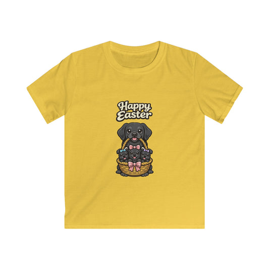 Black Labrador Retriever Family Happy Easter — Youth Dog Lover Tee