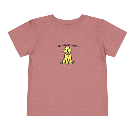 Certified Good Boy-- Toddler Dog Lover Tee
