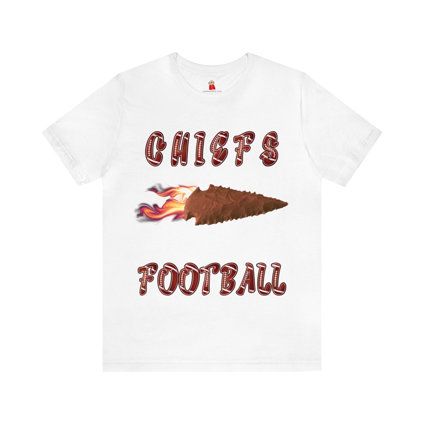 Chiefs Football FlameUnisex Jersey Short Sleeve Tee