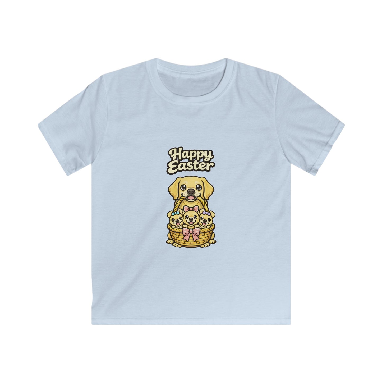 Yellow Labrador Retriever Family Happy Easter — Youth Dog Lover Tee