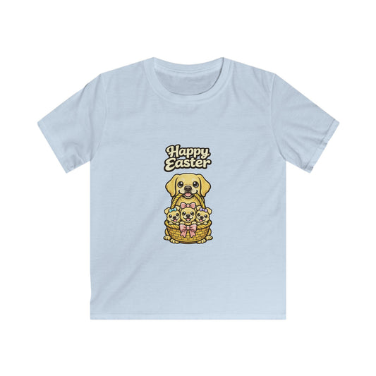 Yellow Labrador Retriever Family Happy Easter — Youth Dog Lover Tee