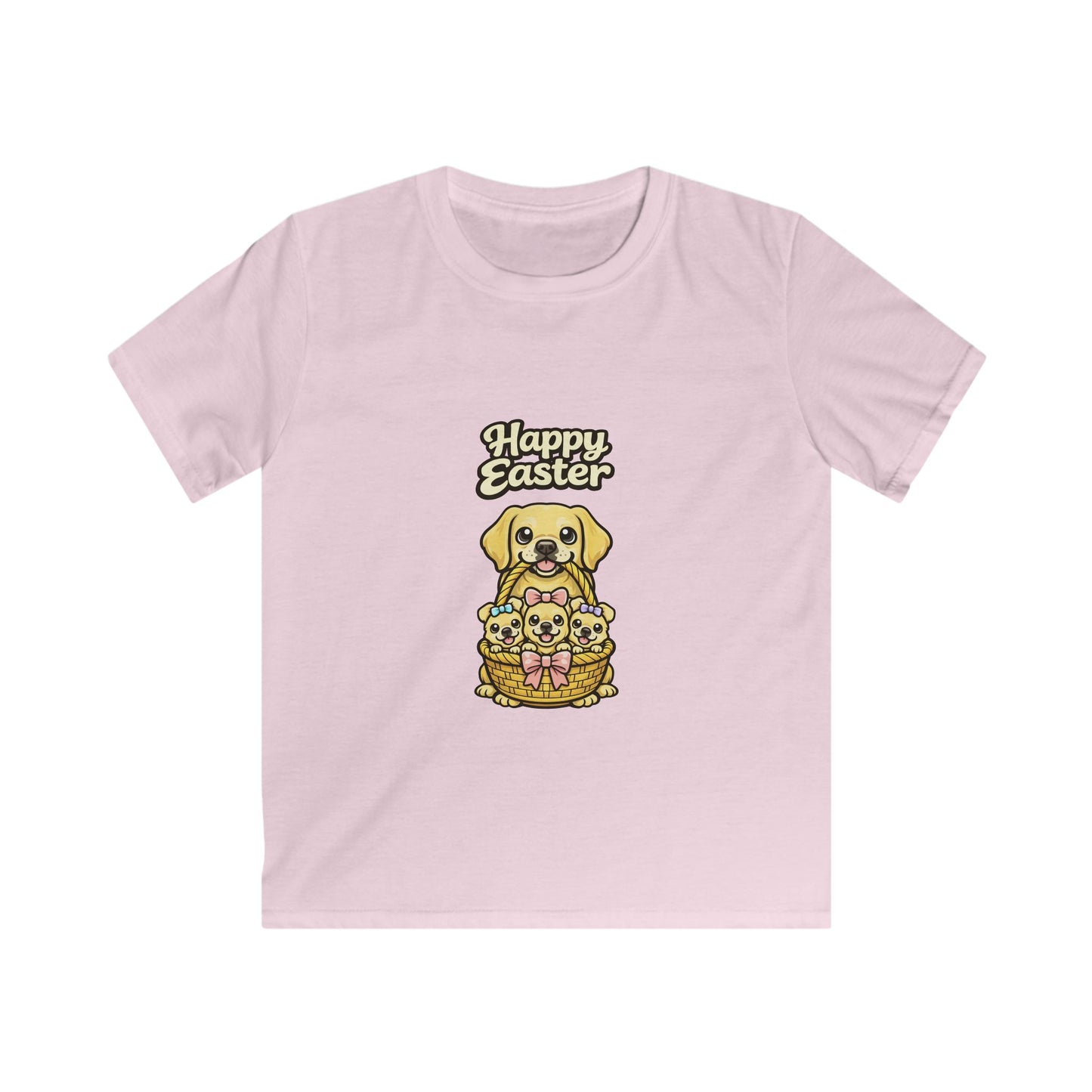 Yellow Labrador Retriever Family Happy Easter — Youth Dog Lover Tee