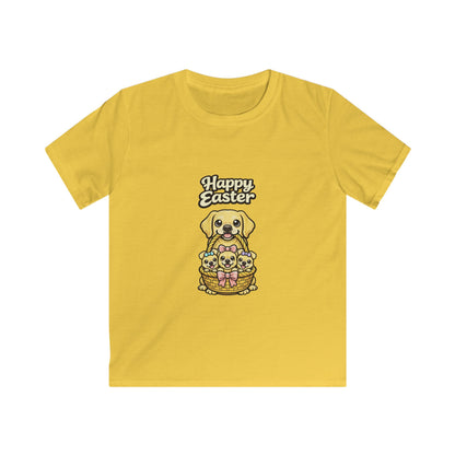 Yellow Labrador Retriever Family Happy Easter — Youth Dog Lover Tee