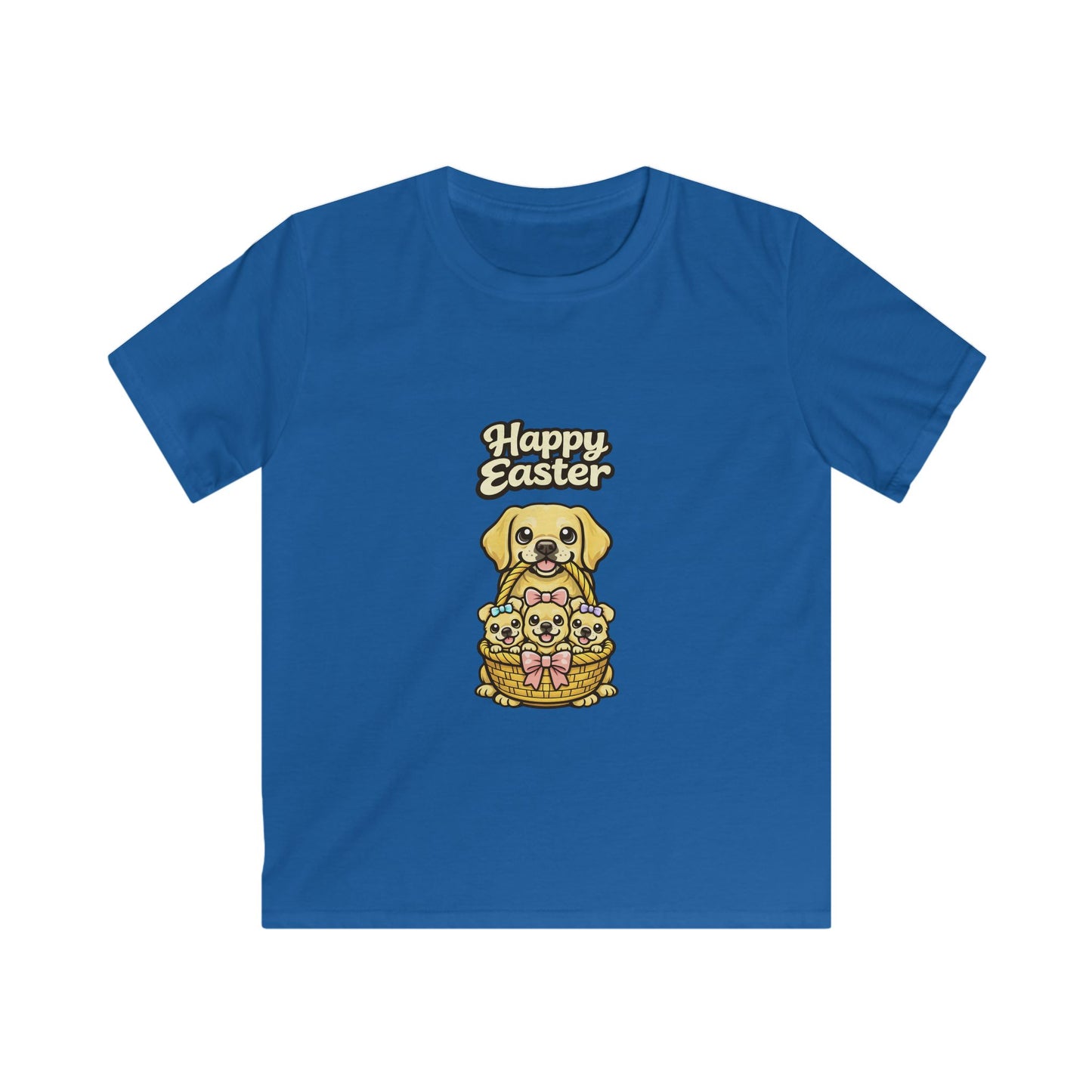Yellow Labrador Retriever Family Happy Easter — Youth Dog Lover Tee