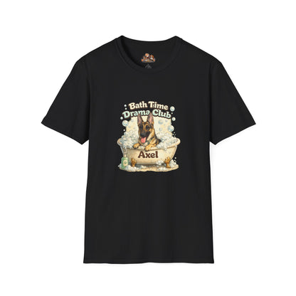 Bath Time Drama Club – Personalized Dog Spa T-Shirt – Paw Spa Days Remembered