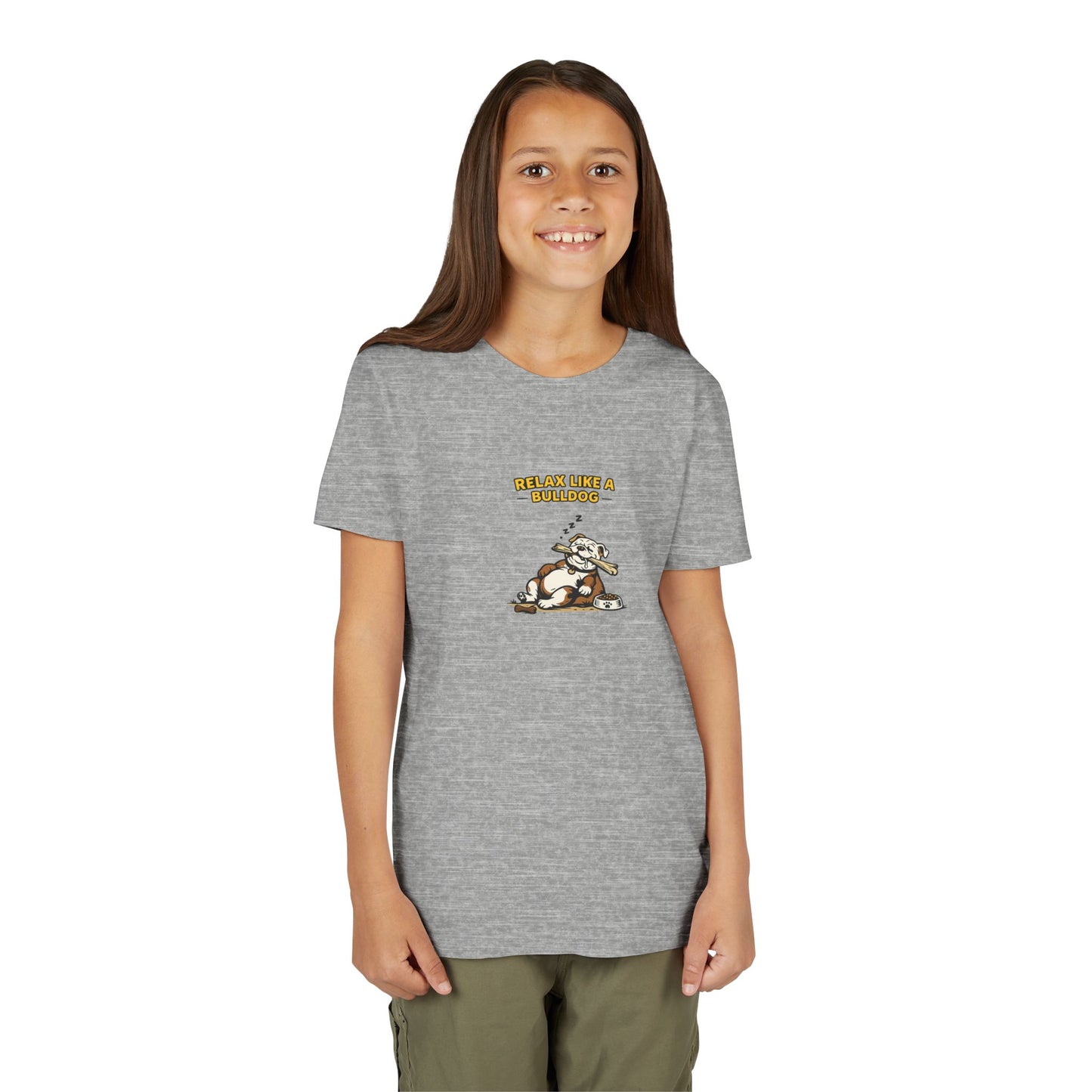 Relax Like A Bulldog  -- Youth Dog Lover Tee
