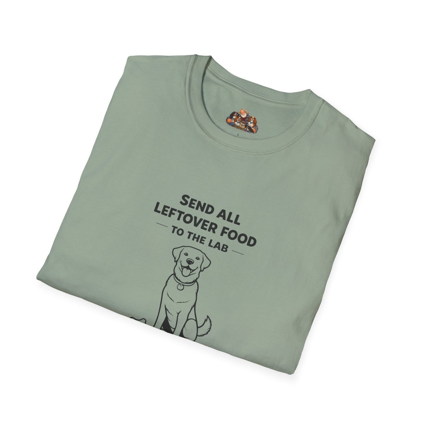 Send All Leftover Food to the Lab —  Black And White Minimalist Family Collection For Adult Dog Lovers