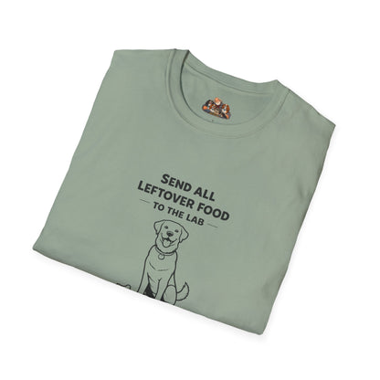 Send All Leftover Food to the Lab —  Black And White Minimalist Family Collection For Adult Dog Lovers