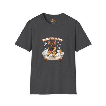 Bath Time Survivor – Personalized Dog Spa T-Shirt – Paw Spa Days Remembered