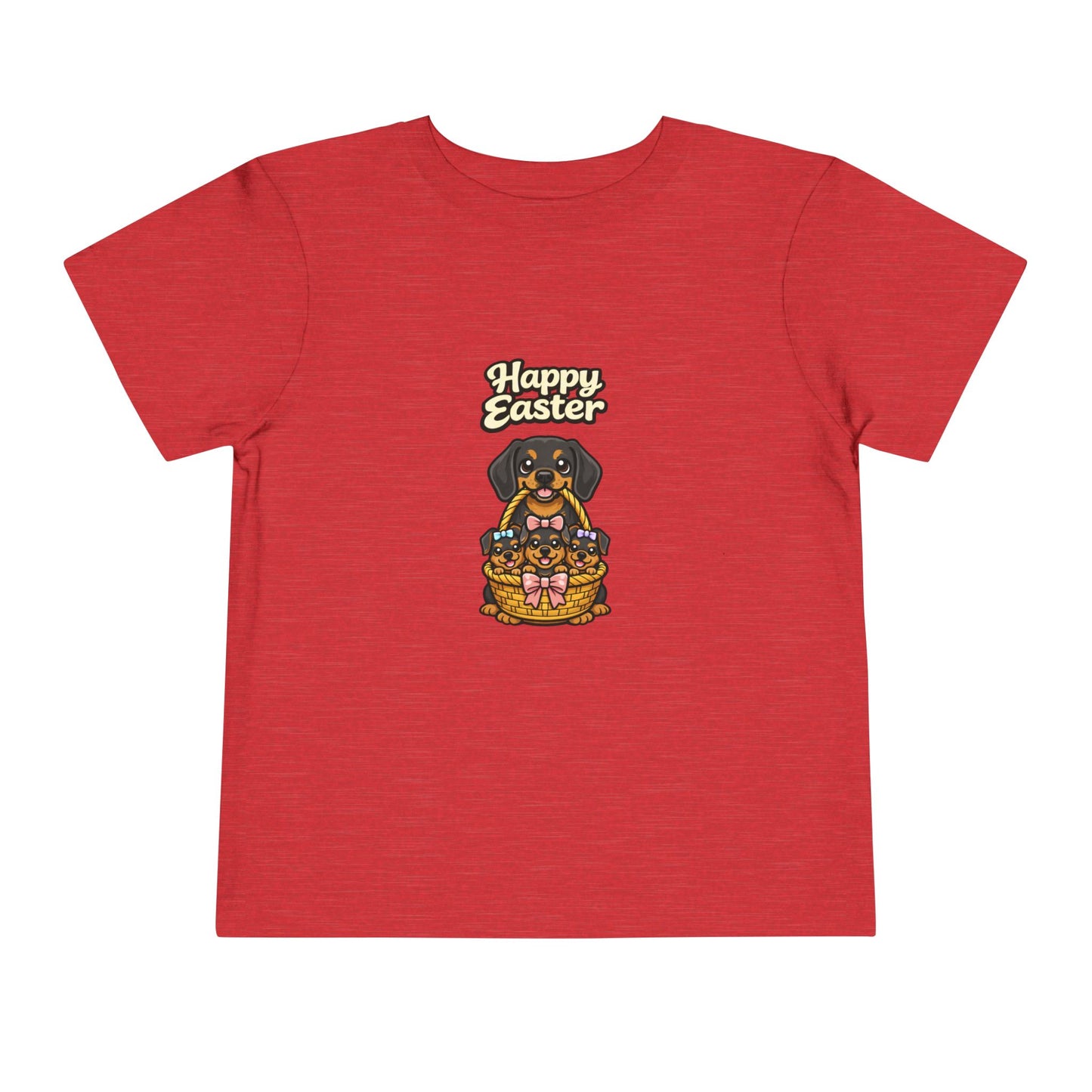 Dachshund Family Happy Easter -- Toddler Dog Lover Tee