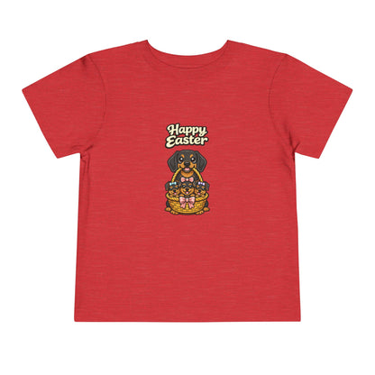 Dachshund Family Happy Easter -- Toddler Dog Lover Tee