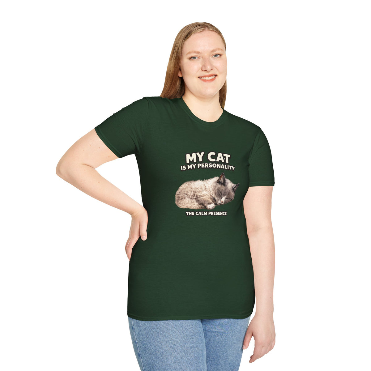 My Cat Is My Personality – "The Calm Presence" – Personalized Custom Cat Shirt