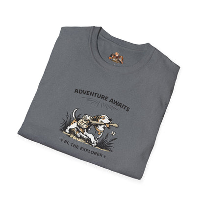 Adventure Awaits Be The Explorer  —  Black And White Minimalist Family Collection For Adult Dog Lovers