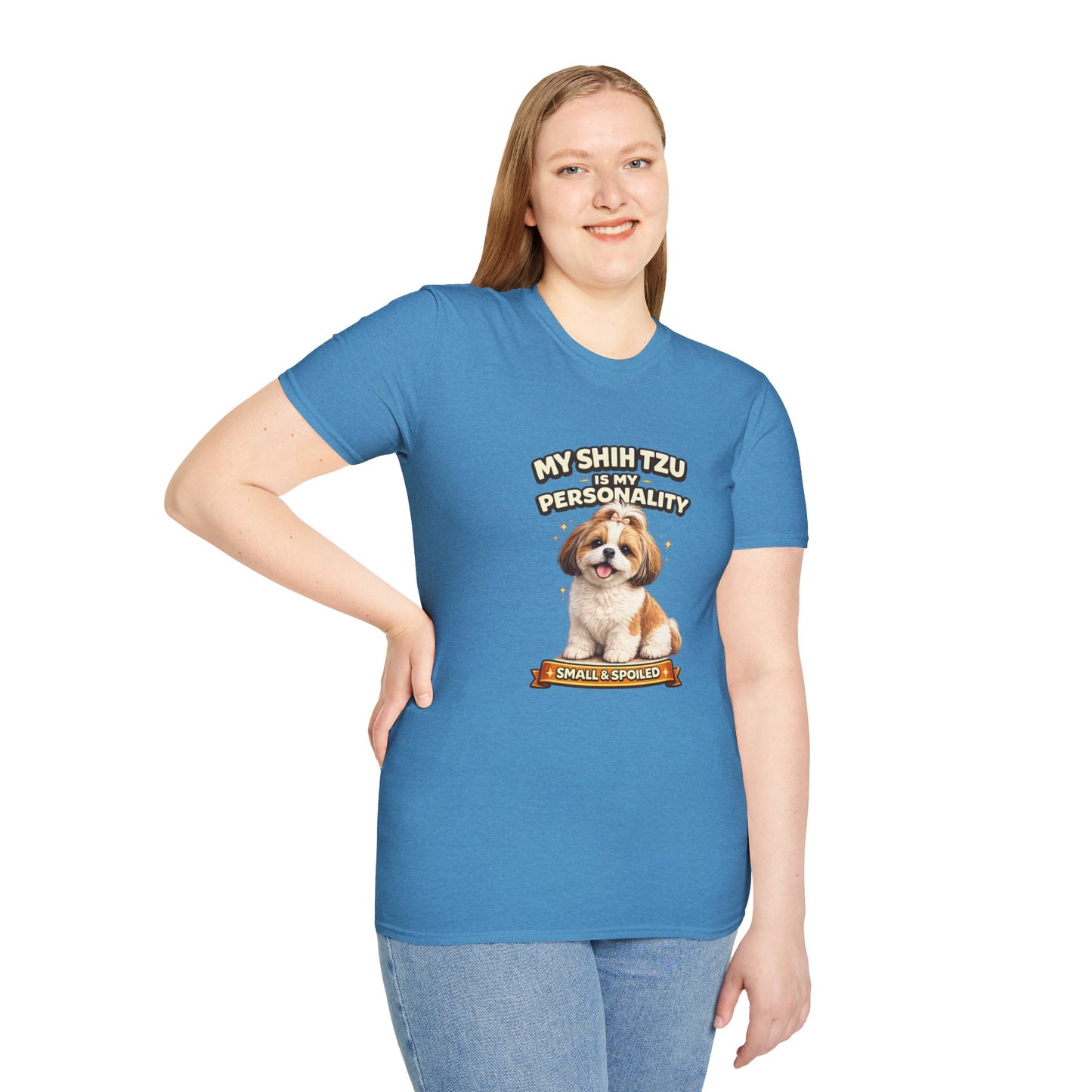 My Shih Tzu Is My Personality – Small & Spoiled – Personalized Dog Breed Tee