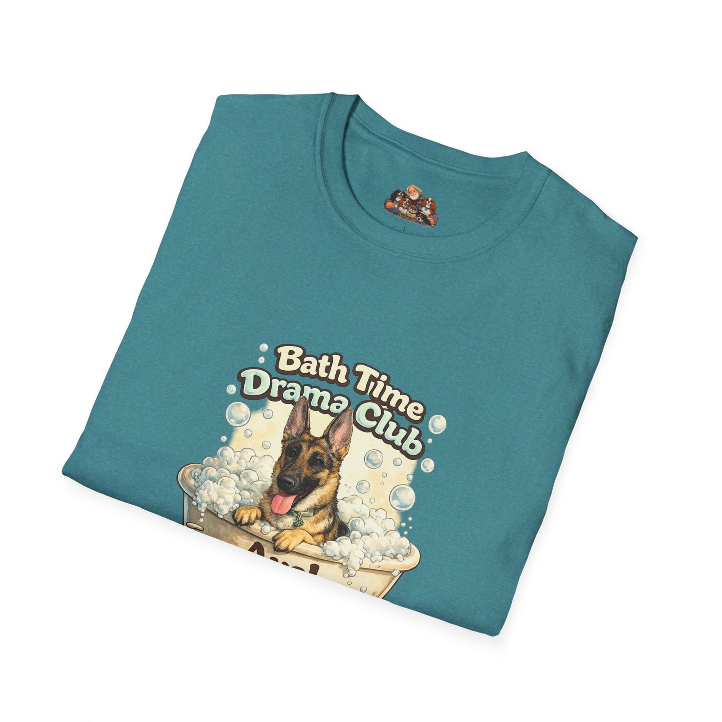 Bath Time Drama Club – Personalized Dog Spa T-Shirt – Paw Spa Days Remembered