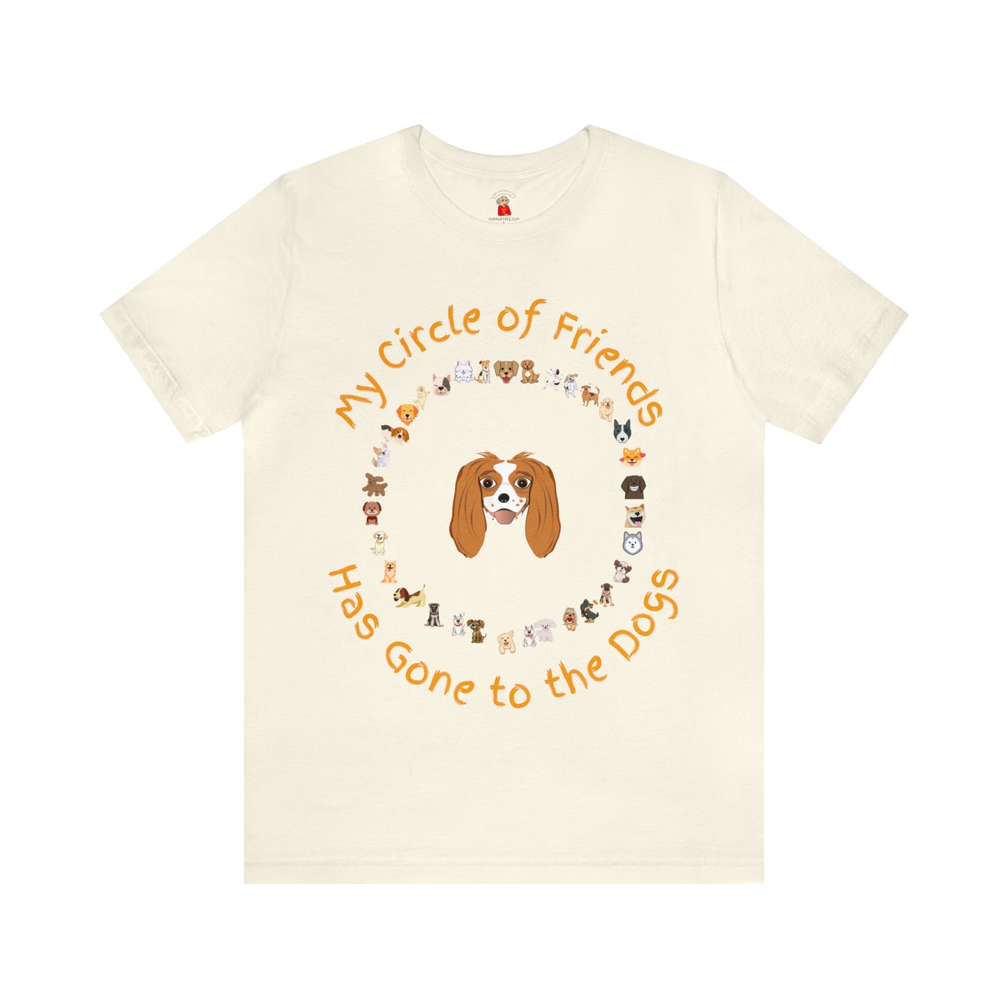 Barney’s Circle of Friends is Going to the Dogs Unisex Jersey Short Sleeve Tee