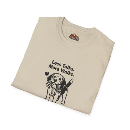 Beagle Less Talks. More Walks.  —  Black And White Minimalist Family Collection For Adult Dog Lovers