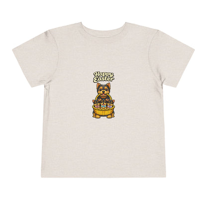 Yorkie Family Happy Easter -- Toddler Dog Lover Tee