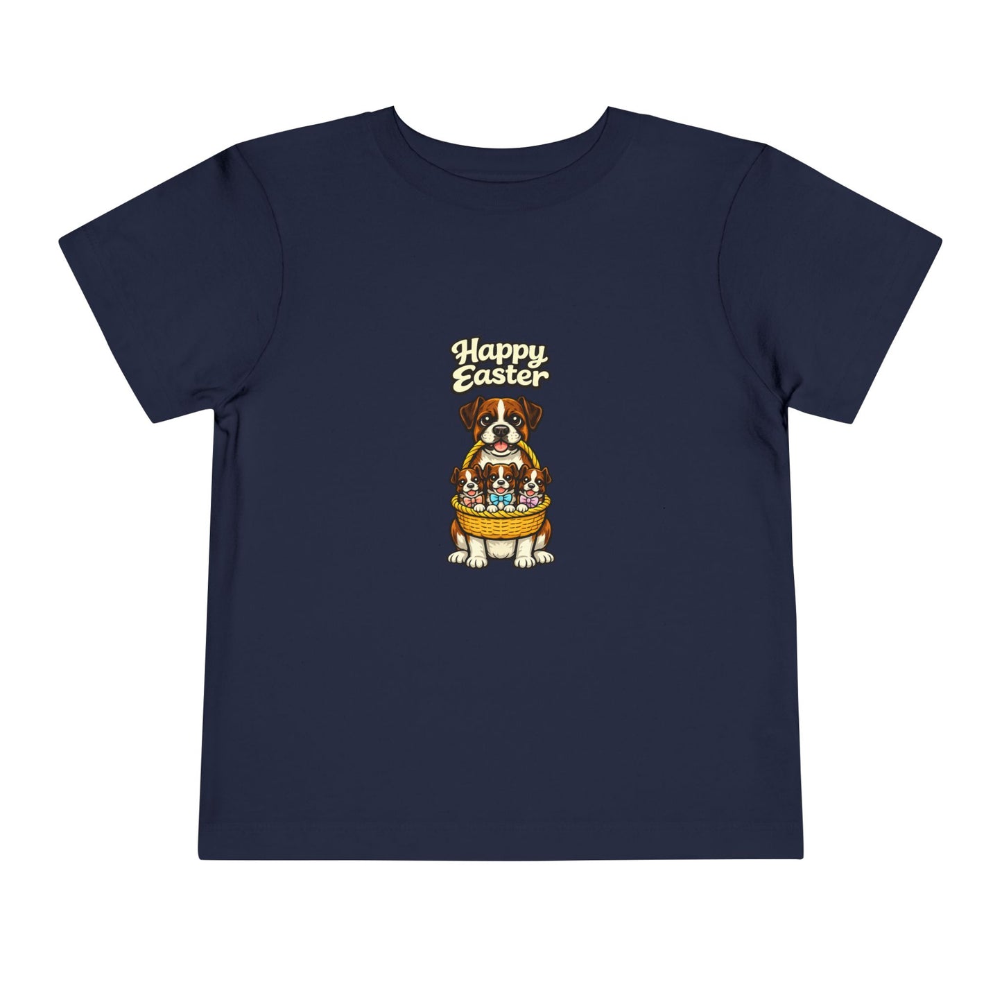 Boxer Family Happy Easter -- Toddler Dog Lover Tee