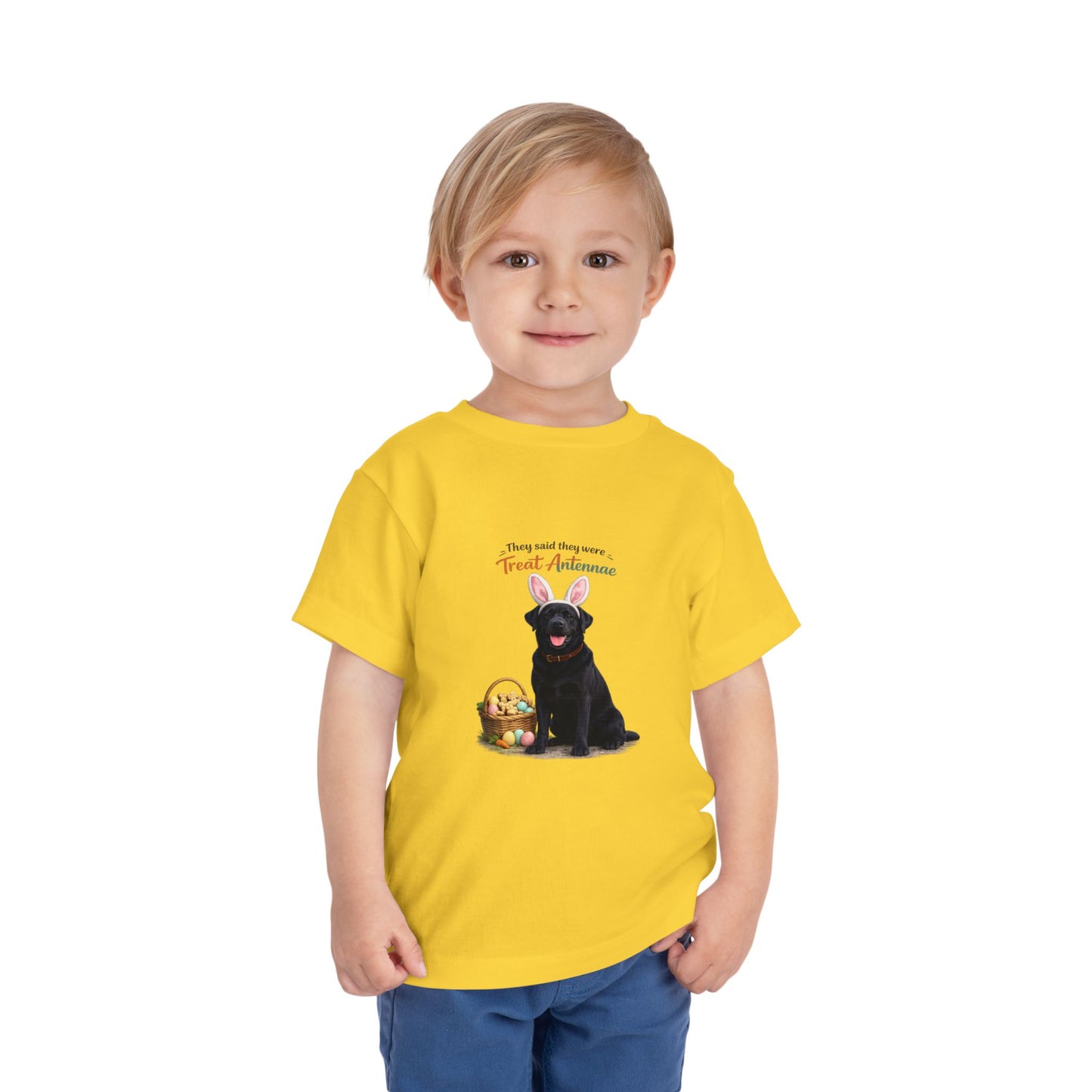 Black Lab Treat Antennae™ -- Toddler Dog Lover Tee