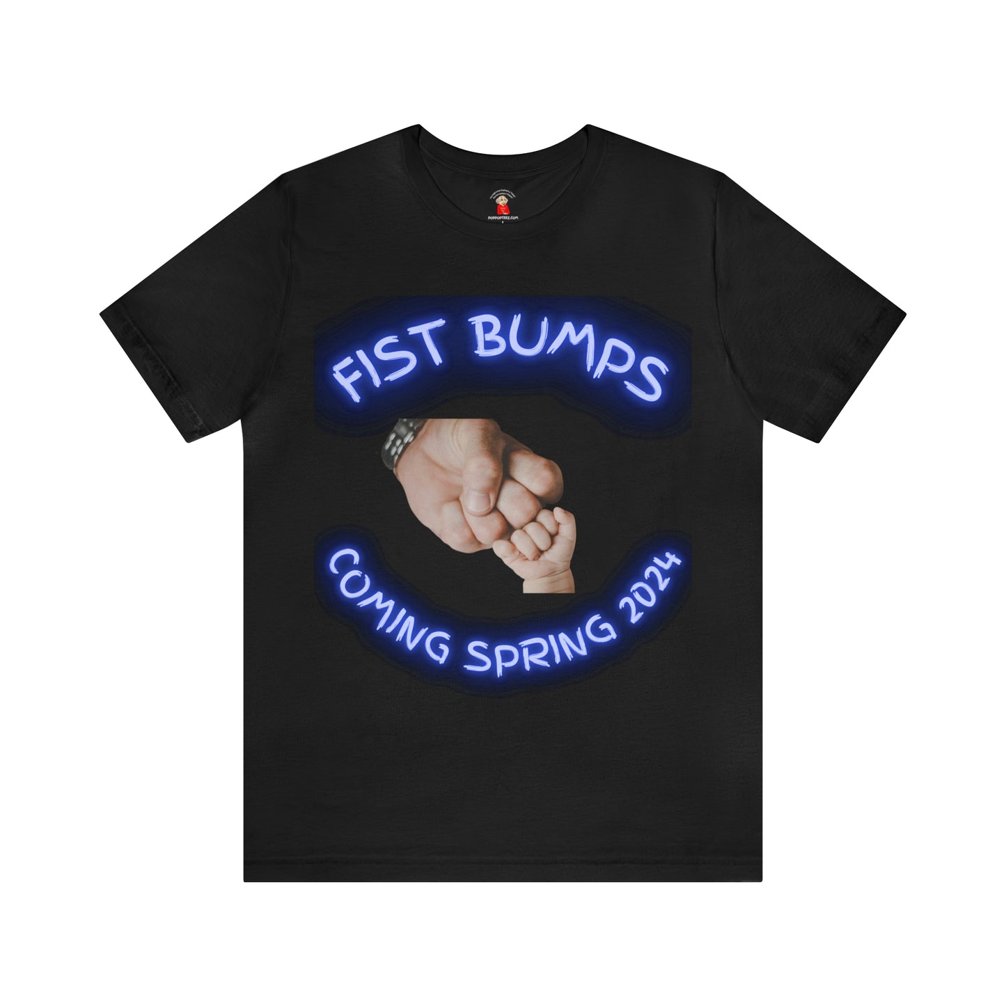 Baby Boy Blue Fist Bumps Coming Spring 2024 Unisex Jersey Short Sleeve Tee