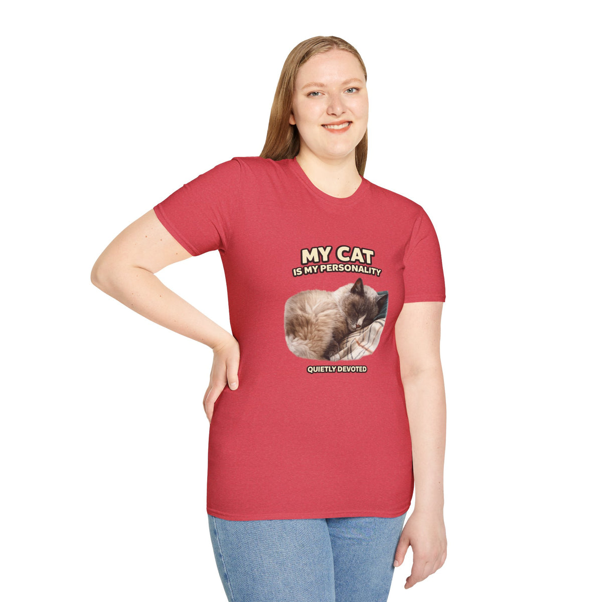 My Cat Is My Personality – "Quietly Devoted" – Personalized Custom Cat Shirt