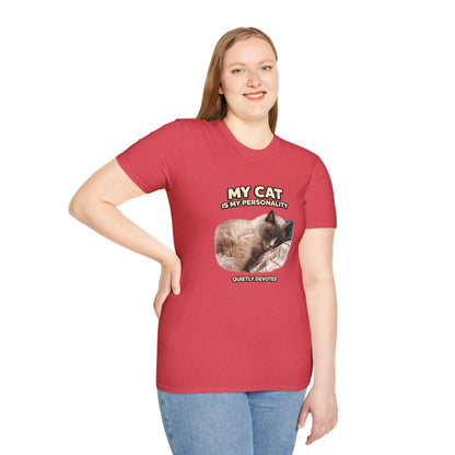 My Cat Is My Personality – "Quietly Devoted" – Personalized Custom Cat Shirt