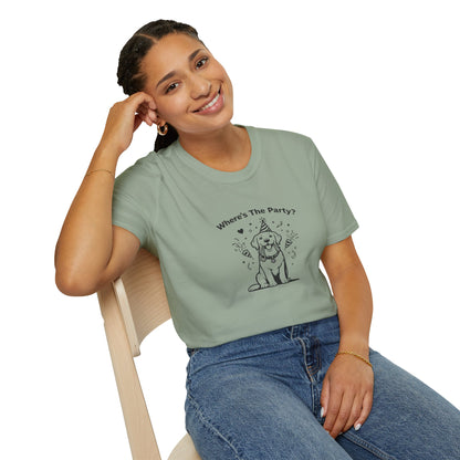 Where's The Party?  —  Black And White Minimalist Family Collection For Adult Dog Lovers