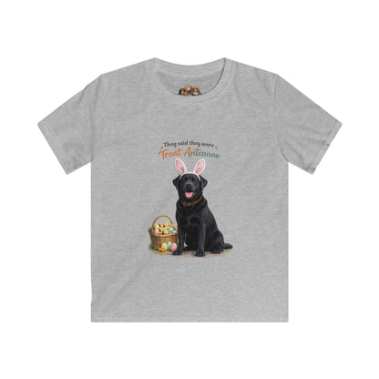 Black Lab Treat Antennae™ — Youth Dog Lover Tee