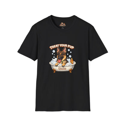 Bath Time Survivor – Personalized Dog Spa T-Shirt – Paw Spa Days Remembered