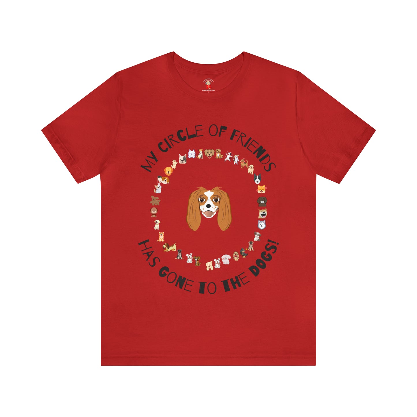 PopPop Original Design Barney’s Circle Of Friends Has Gone To The DOGS! Unisex Jersey Short Sleeve Tee