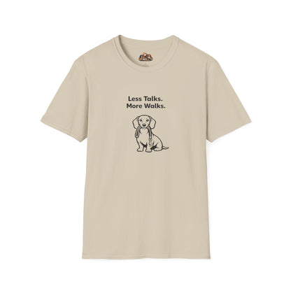 Beagle Less Talks. More Walks.  —  Black And White Minimalist Family Collection For Adult Dog Lovers