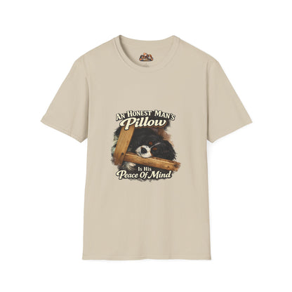 An Honest Man's Pillow Is His Peace Of Mind  —  Dog Lover T-Shirt
