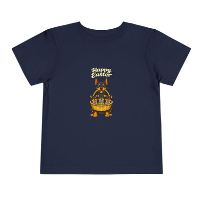 Doberman Family Happy Easter -- Toddler Dog Lover Tee