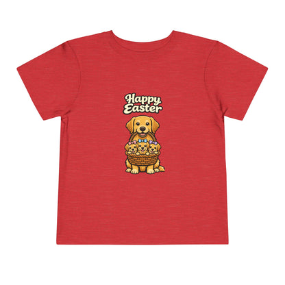 Yellow Labrador Retriever Family Happy Easter -- Toddler Dog Lover Tee