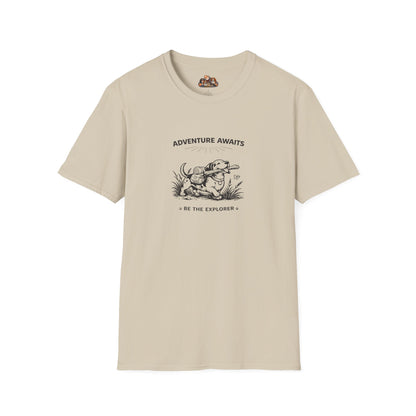 Adventure Awaits Be The Explorer  —  Black And White Minimalist Family Collection For Adult Dog Lovers