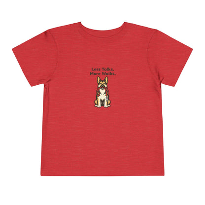 Less Talks. More Walks.  -- Toddler Dog Lover Tee