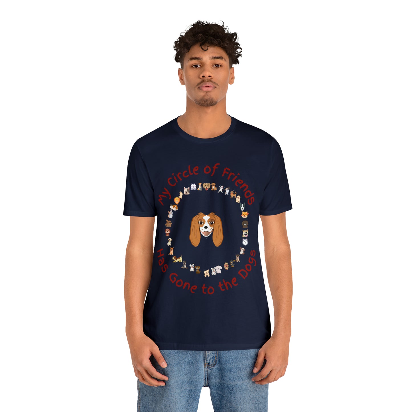 Barney’s Circle of Friends Has Gone to the Dogs! Unisex Jersey Short Sleeve Tee