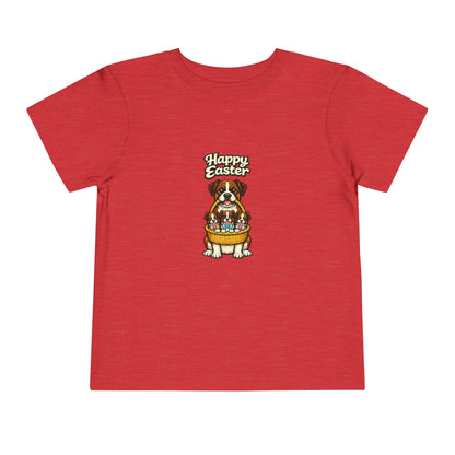 Boxer Family Happy Easter -- Toddler Dog Lover Tee