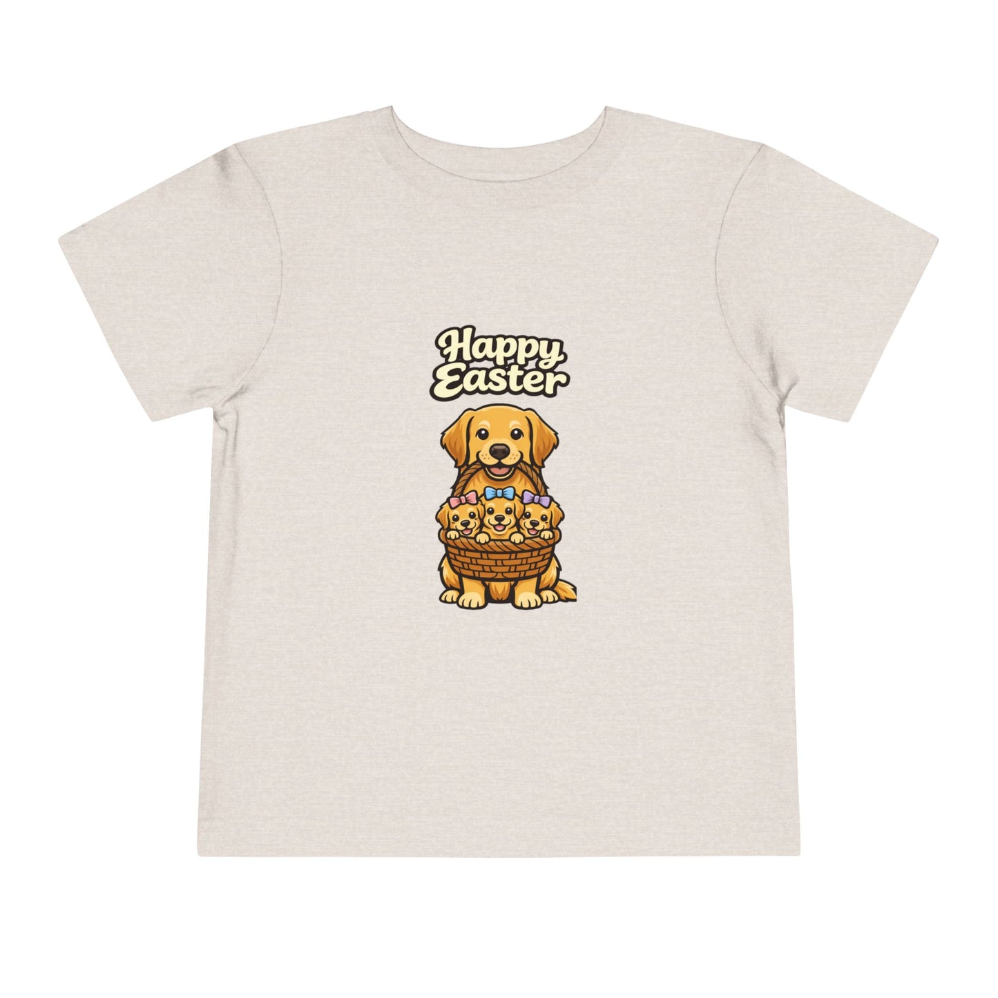 Yellow Labrador Retriever Family Happy Easter -- Toddler Dog Lover Tee