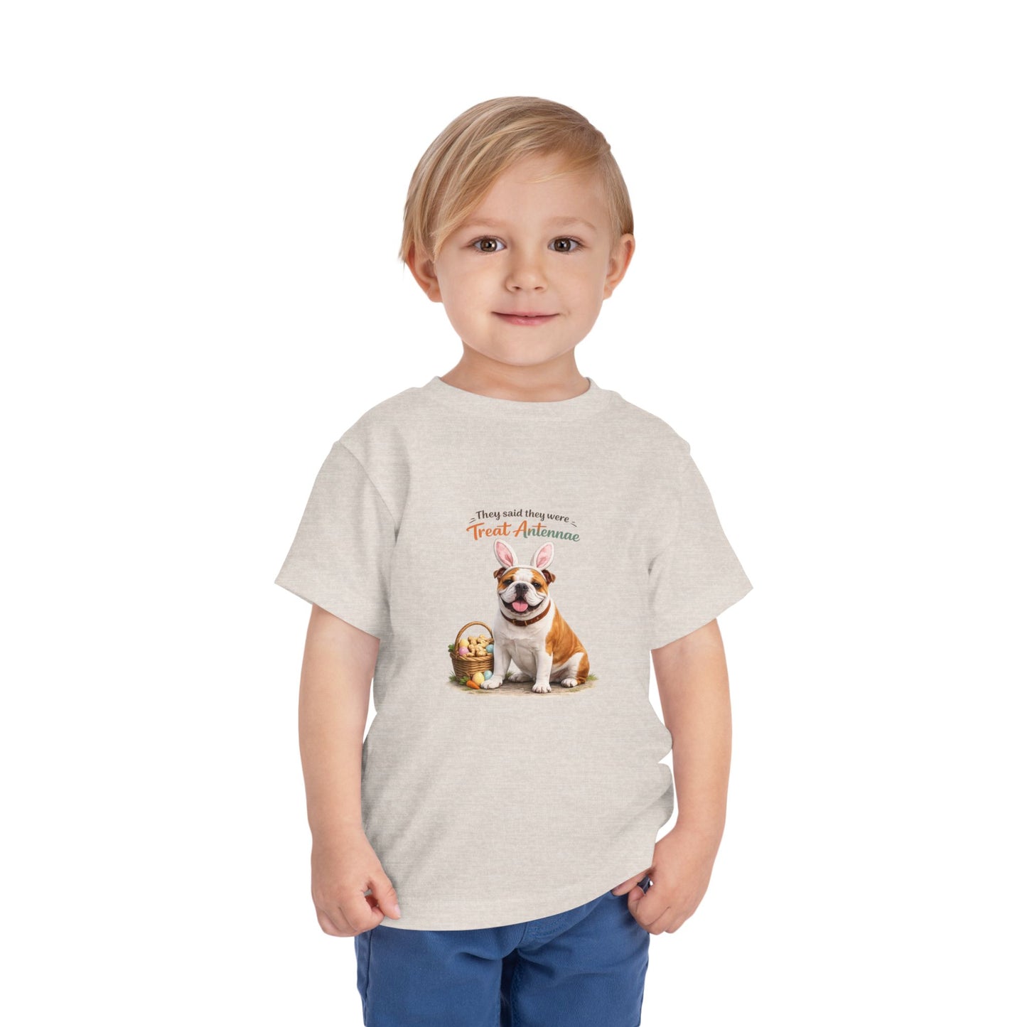 Bulldog Treat Antennae™ -- Toddler Dog Lover Tee