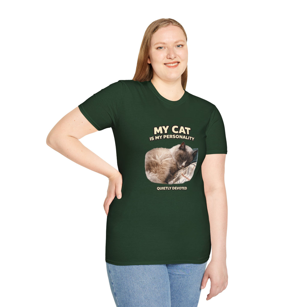 My Cat Is My Personality – "Quietly Devoted" – Personalized Custom Cat Shirt