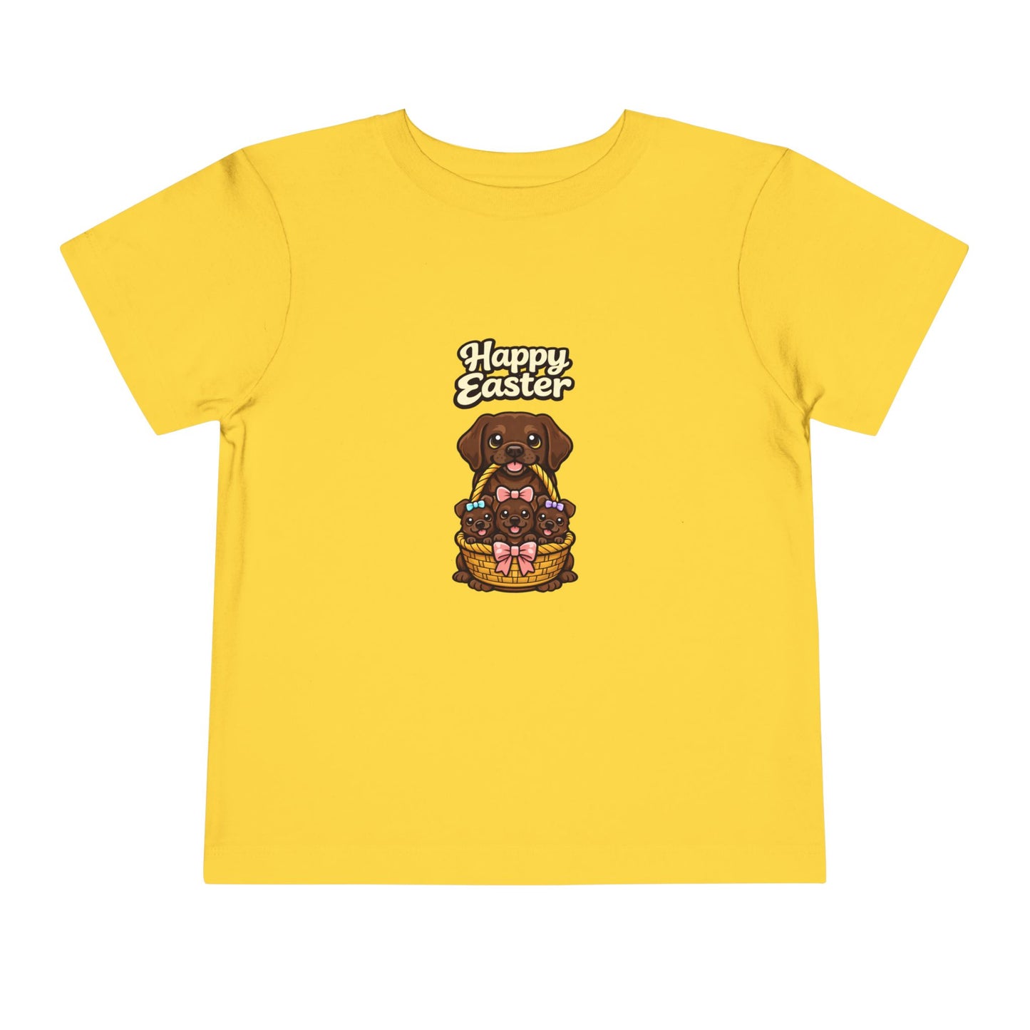 Chocolate Labrador Retriever Family Happy Easter -- Toddler Dog Lover Tee