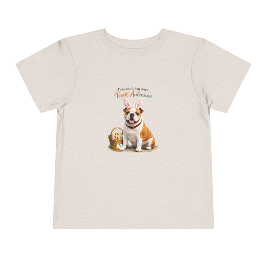Bulldog Treat Antennae™ -- Toddler Dog Lover Tee