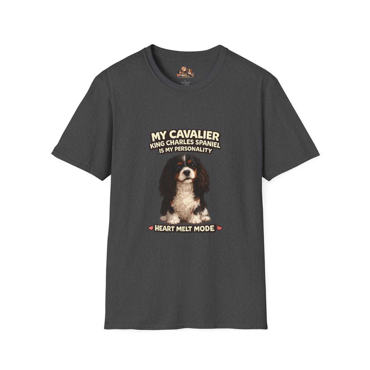 My Cavalier King Charles Spaniel Is My Personality – Heart Melt Mode – Personalized Dog Breed Tee